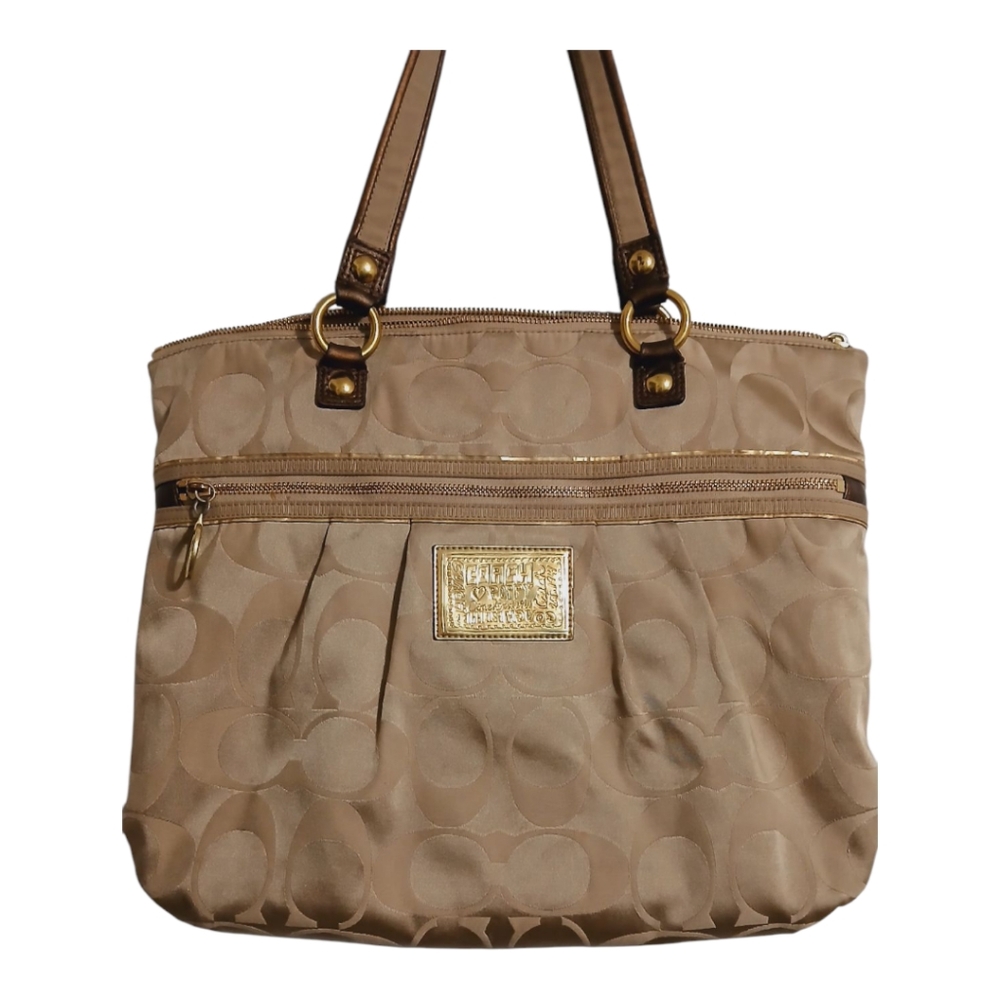 Coach gold poppy signature large bag - Picture 2 of 12